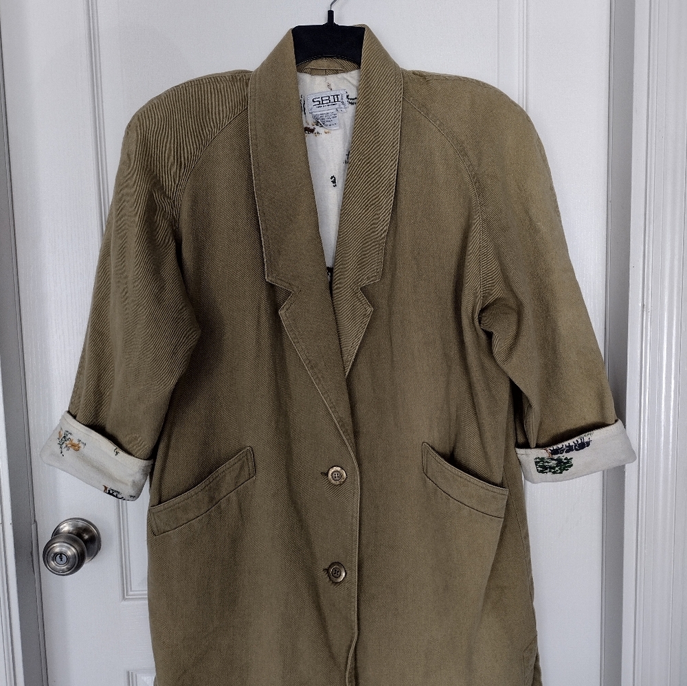 Vintage S.B.II By BIttermen Coat Size L. 100% Cotton. - Picture 16 of 16